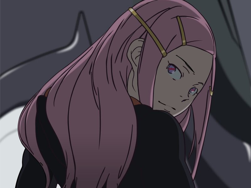 anime character with purple hair