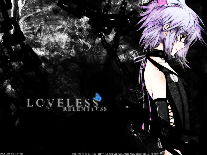 Anime Character with Purple Hair — Black, Dark, Dramatic