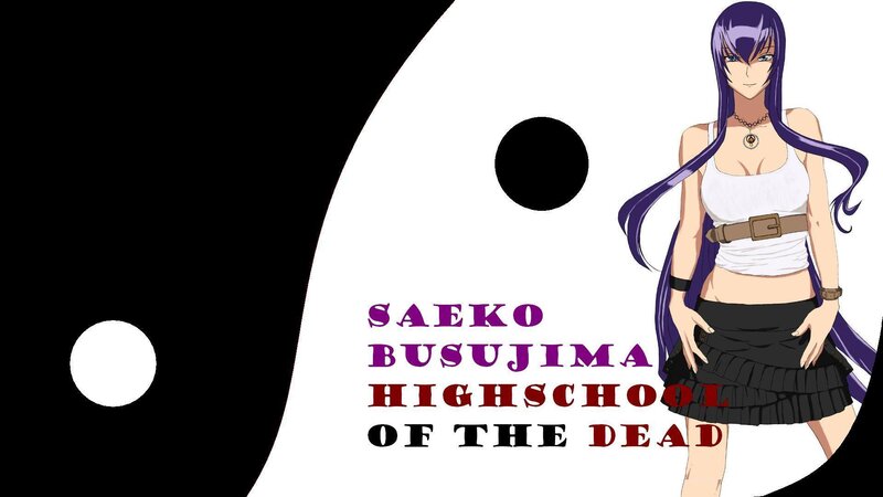 Anime Character with Purple Hair — Black, Neutral