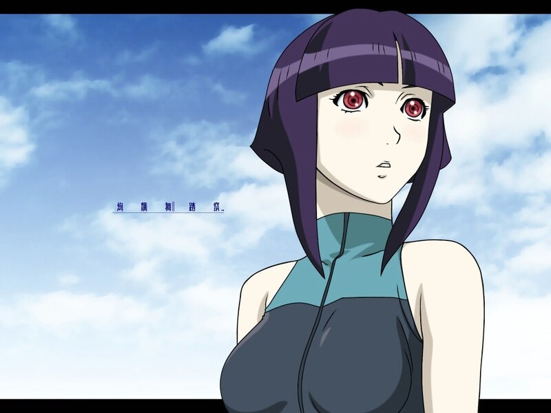 Anime Character with Purple Hair — Blue, Calm, Afternoon, Sky