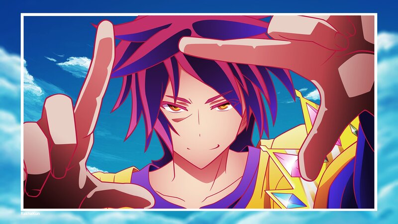 Anime Character with Purple Hair — Blue, Dramatic, Afternoon, Hands