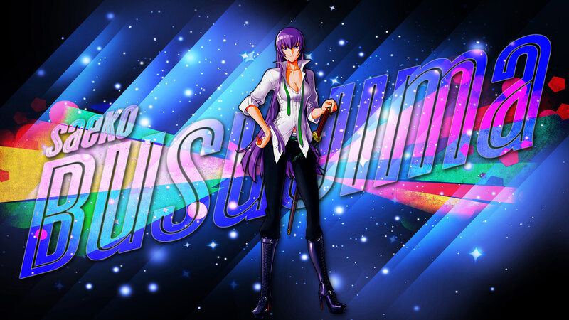 Anime Character with Purple Hair — Blue, Dramatic, Night, Sword