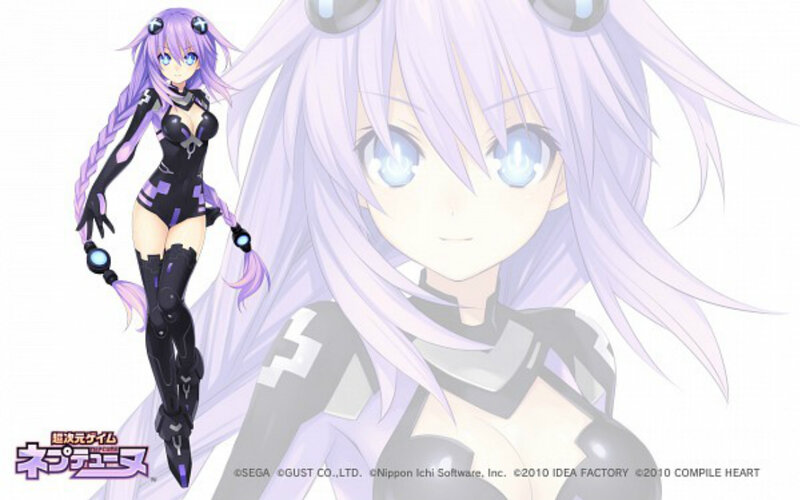 Anime Character with Purple Hair — Calm, Long Hair