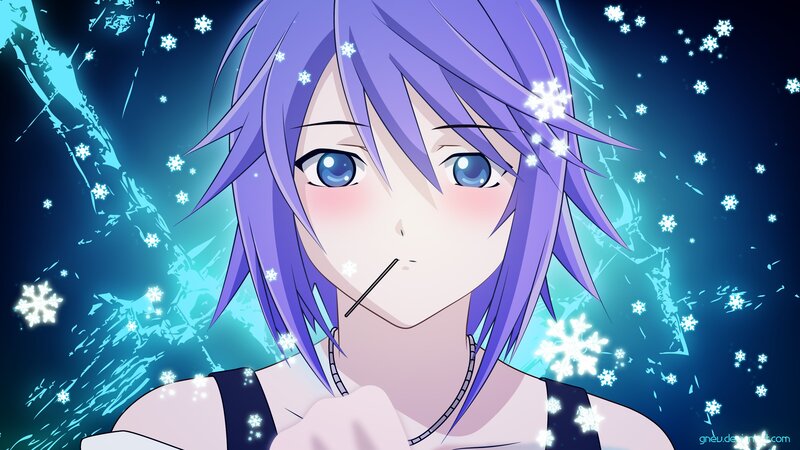 Anime Character with Purple Hair — Cool