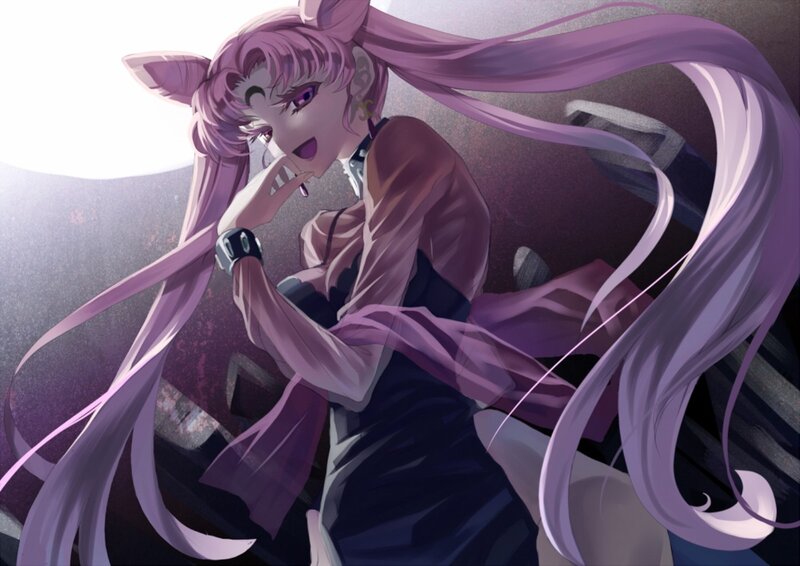 Anime Character with Purple Hair — Dramatic, Digital Art, Cat Ears