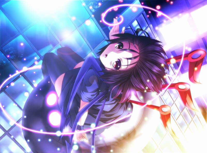 Anime Character with Purple Hair — Dramatic, Digital Art, Glowing Lines