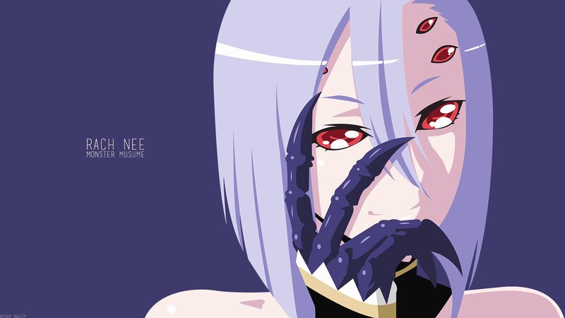 Anime Character with Purple Hair — Dramatic, Digital Art, Red Eyes, Clawed Hand