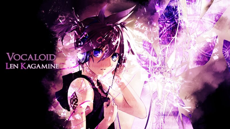 Anime Character with Purple Hair — Dramatic, Digital Art