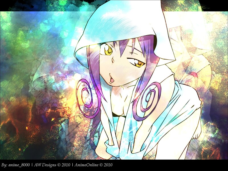 Anime Character with Purple Hair — Dramatic, Hooded Cloak