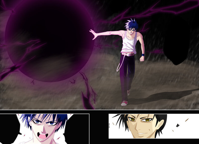 Anime Character with Purple Hair — Dramatic, Intense