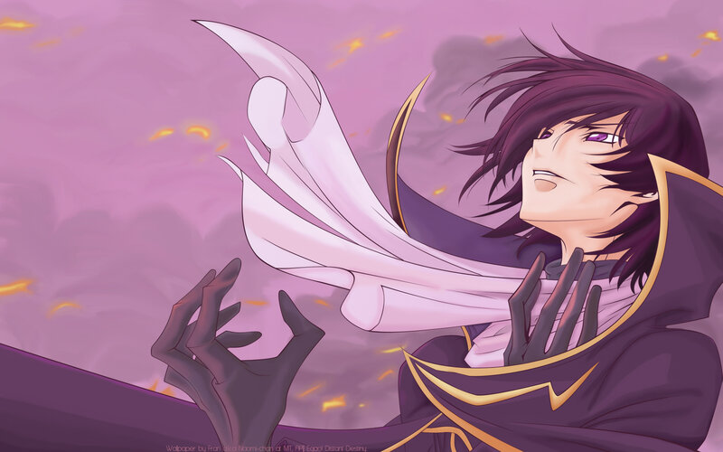 Anime Character with Purple Hair — Dramatic, Purple Cloak
