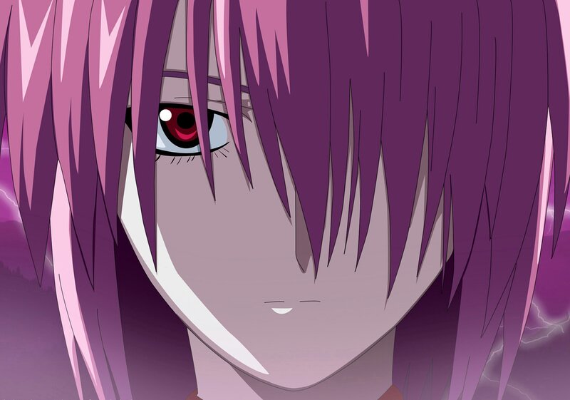 Anime Character with Purple Hair — Dramatic, Purple Hair, Red Eye