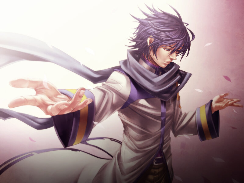 Anime Character with Purple Hair — Dramatic, Spring