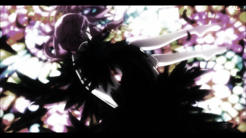 Anime Character with Purple Hair — Dramatic, Wings