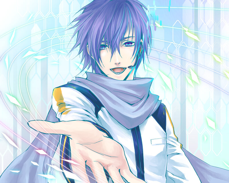 Anime Character with Purple Hair — Energetic