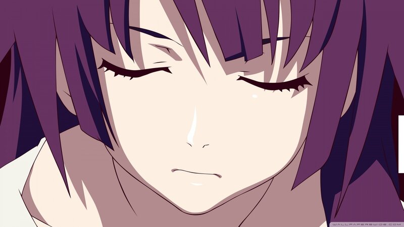 Anime Character with Purple Hair — Melancholic, Tear