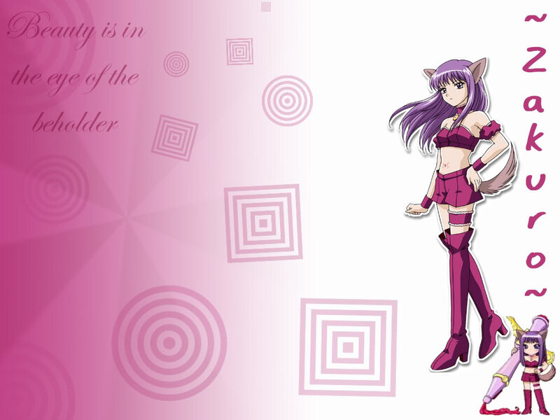 Anime Character with Purple Hair — Pink