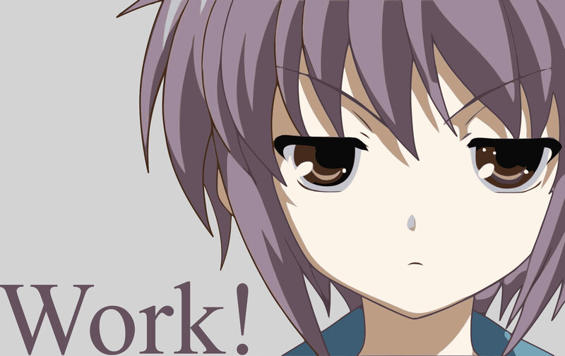 Anime Character with Purple Hair — Sad