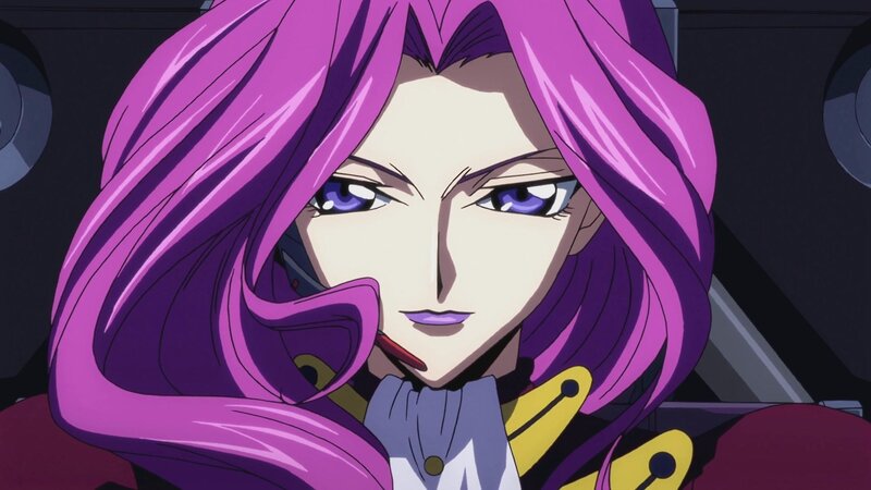 Anime Character with Purple Hair — Serious, Purple Hair, Blue Eyes