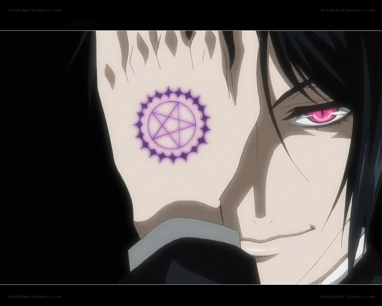 anime character with purple mark