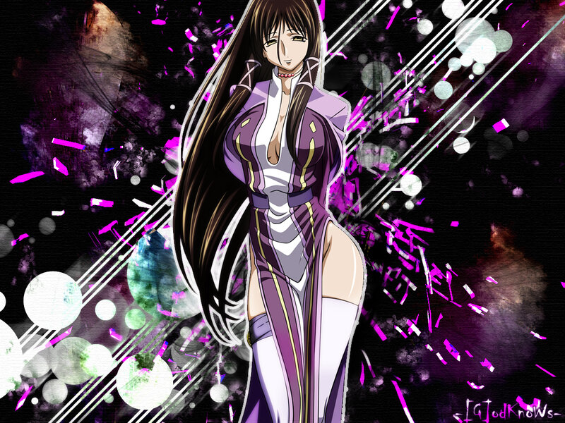 anime character with purple outfit