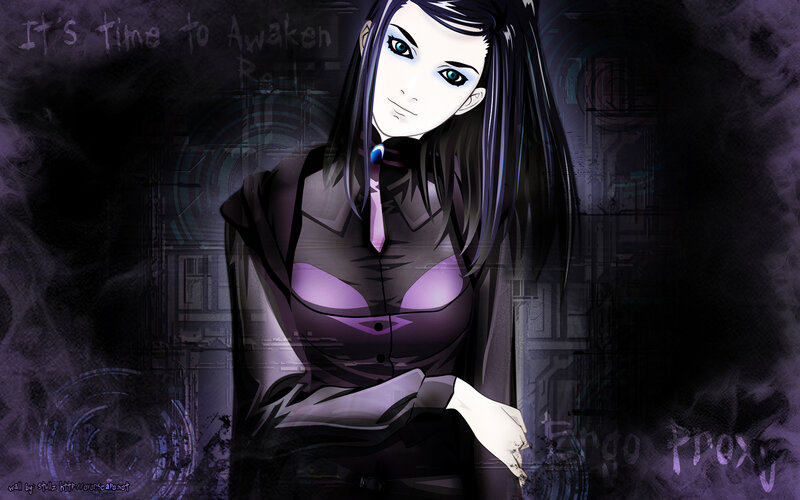 anime character with purple outfit