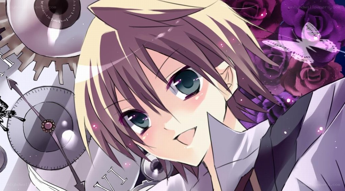 anime character with purple roses