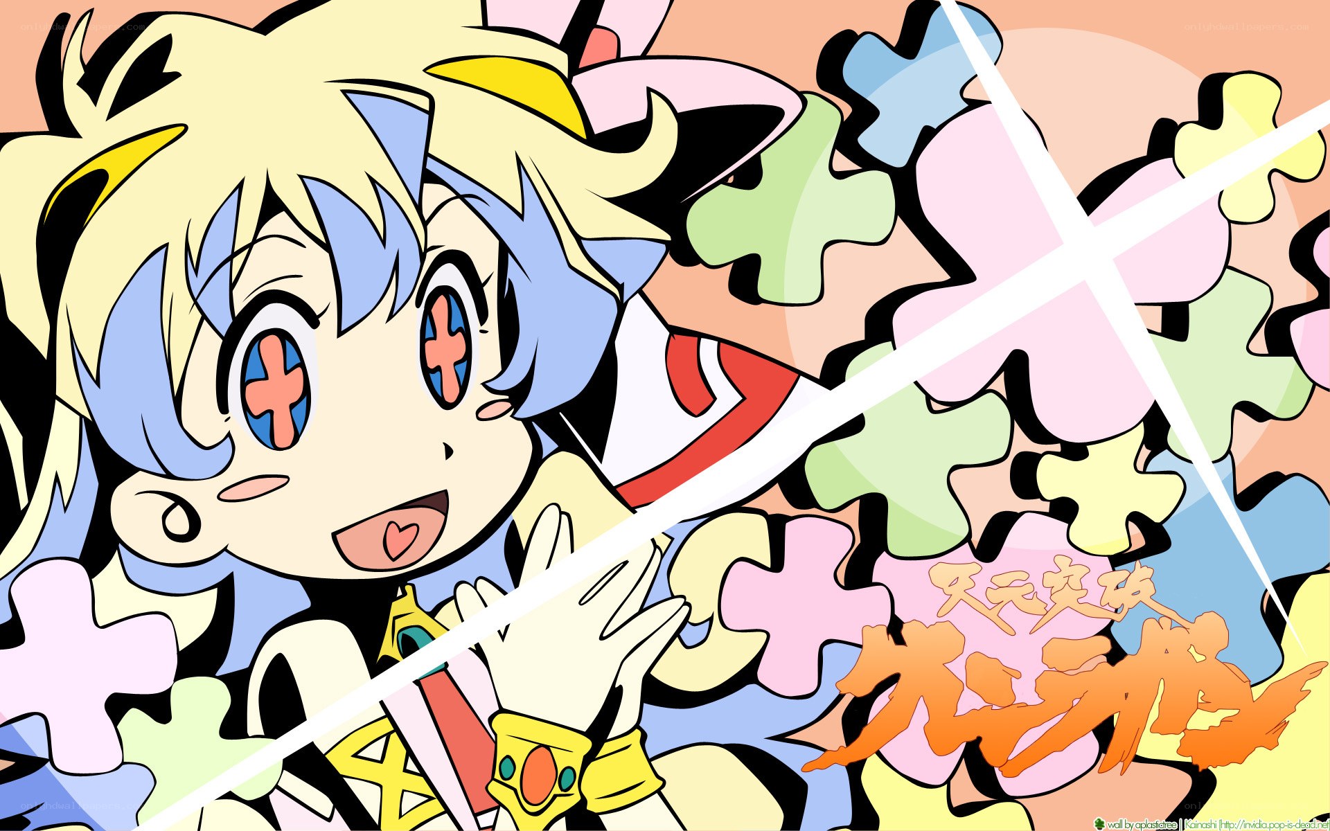 anime character with puzzle pieces