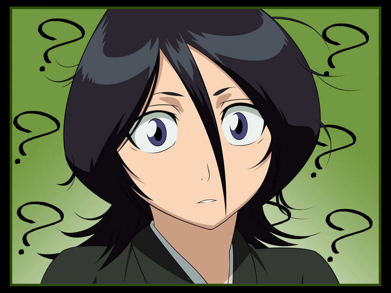 Anime Character with Question Marks — Green