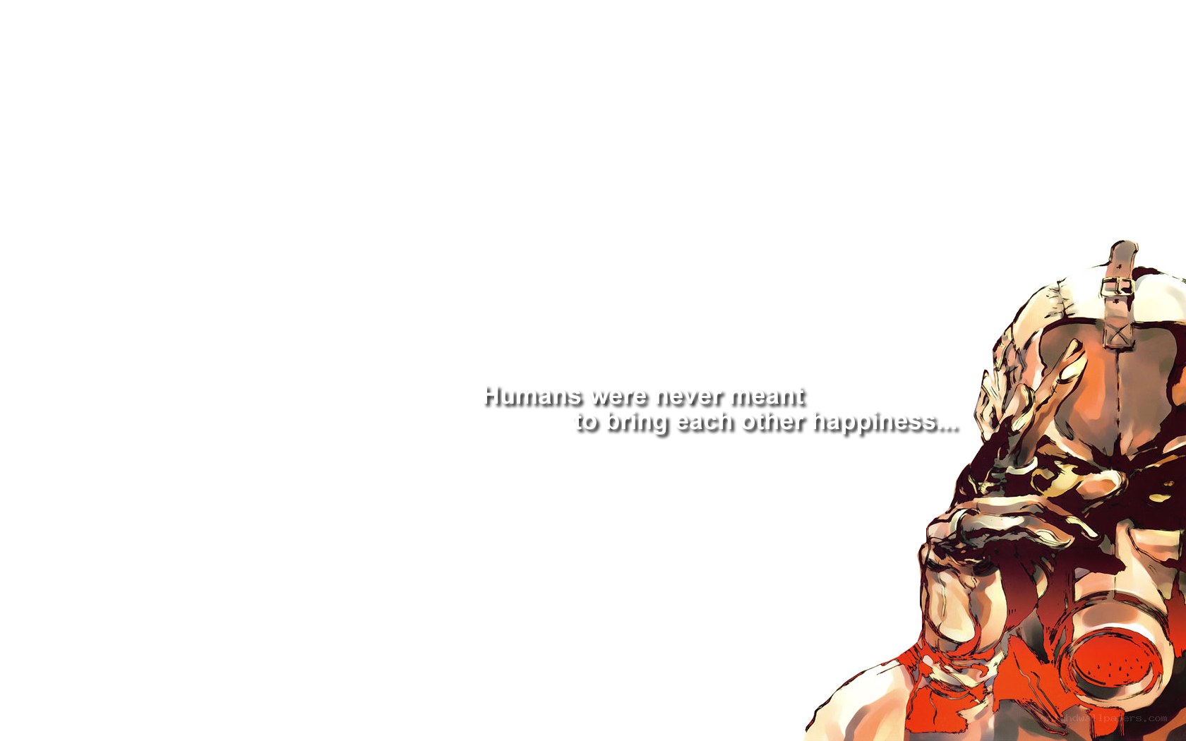 anime character with quote