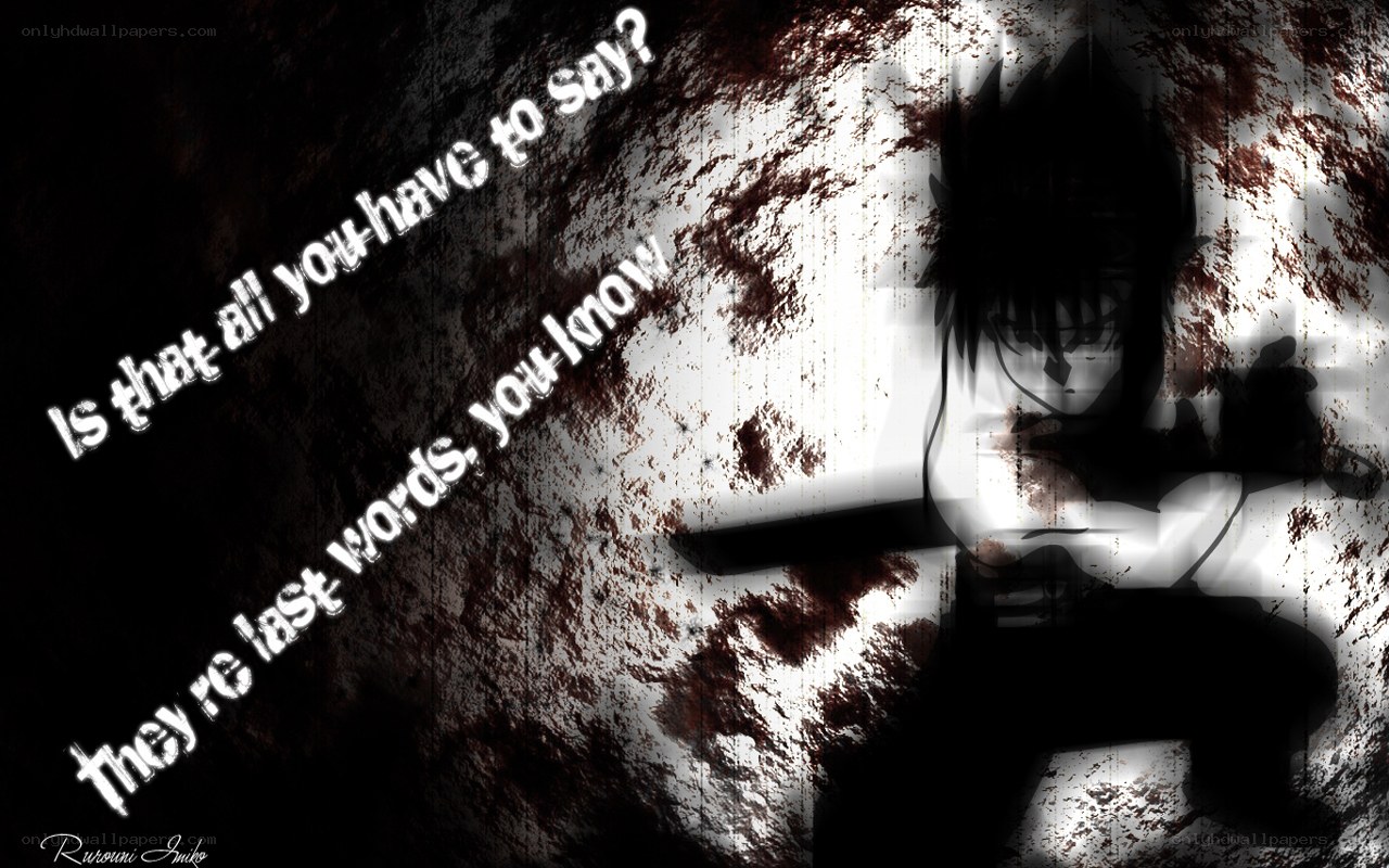anime character with quote
