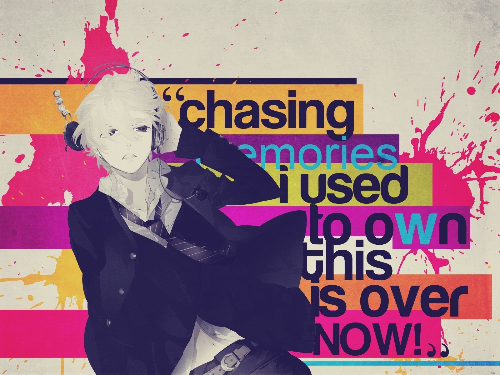 anime character with quote