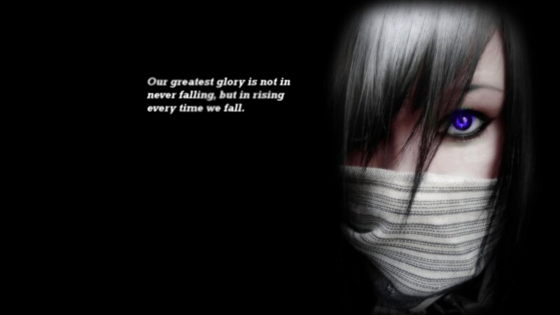 anime character with quote