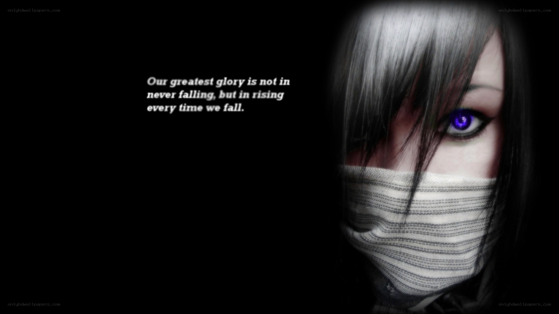 anime character with quote