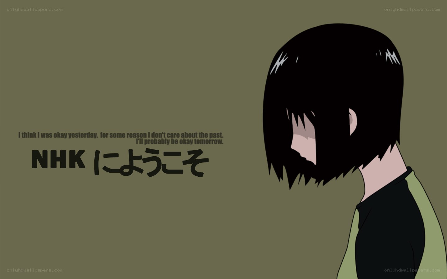 anime character with quote
