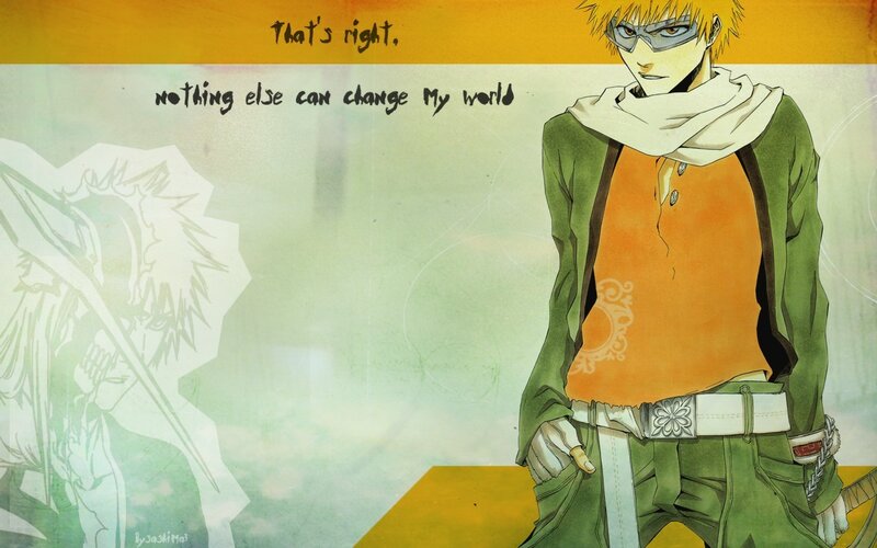 anime character with quote