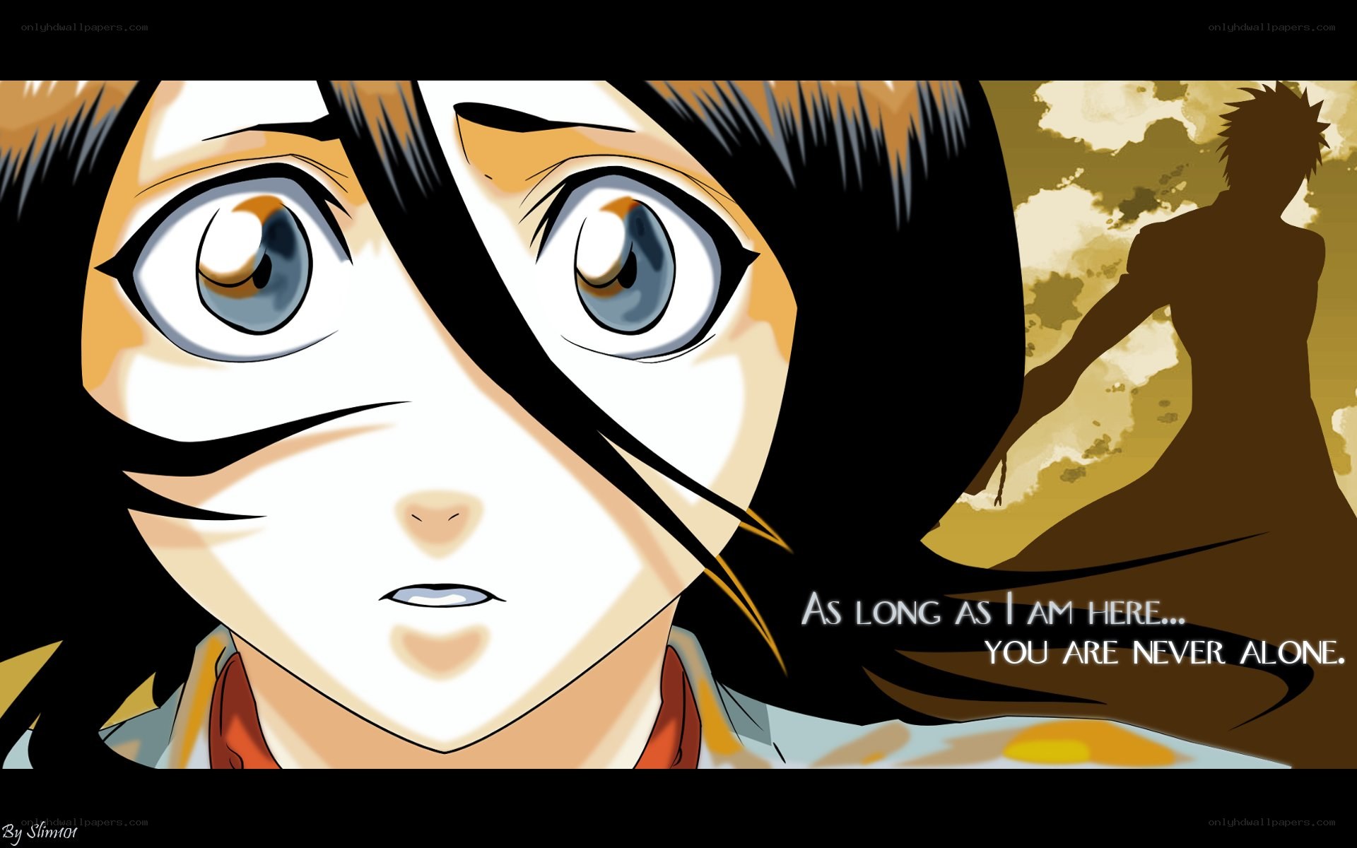 anime character with quote