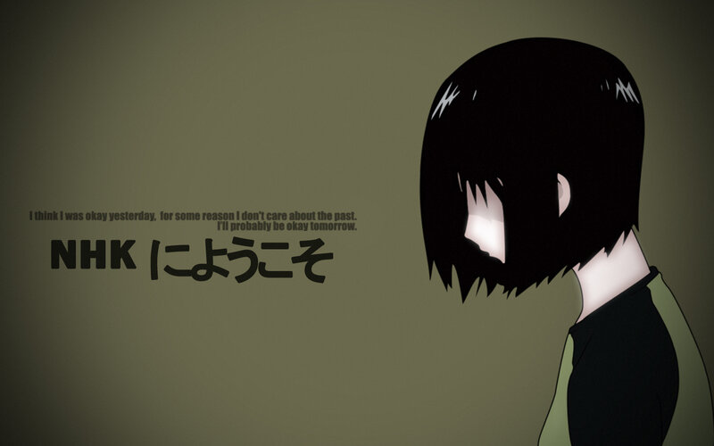anime character with quote