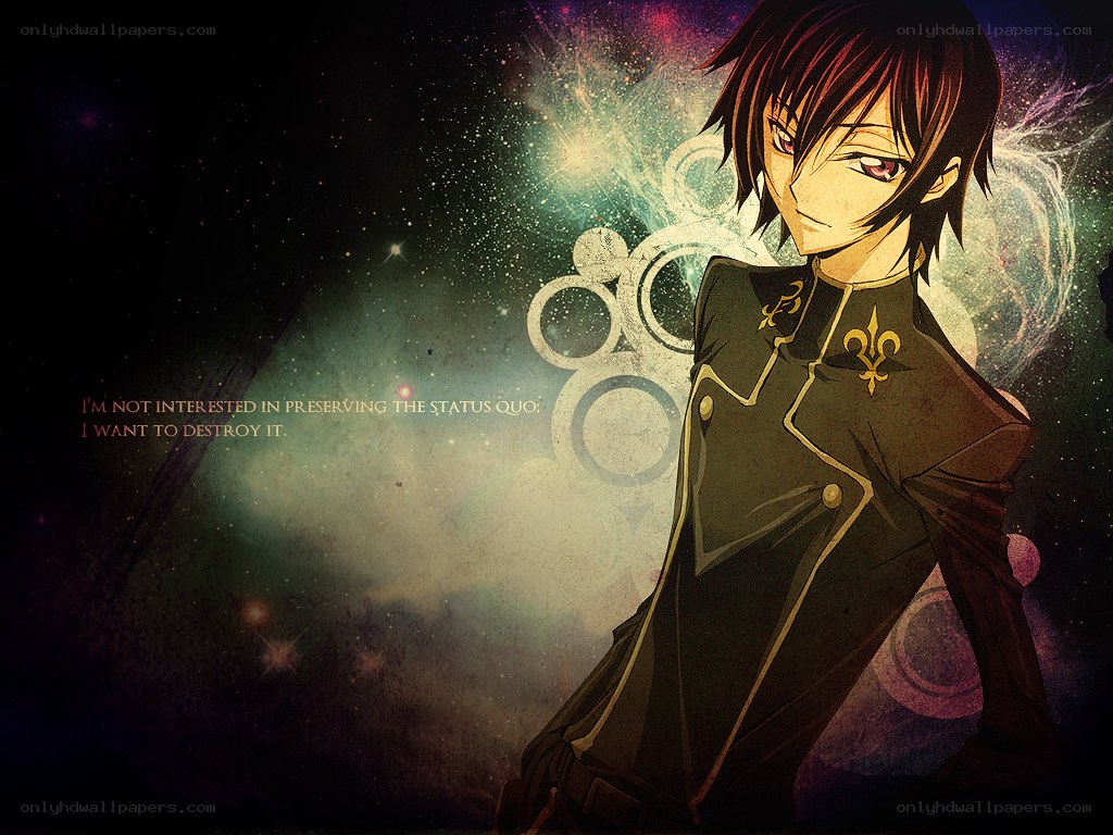 anime character with quote