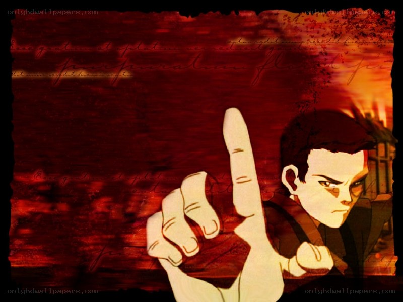 anime character with raised finger