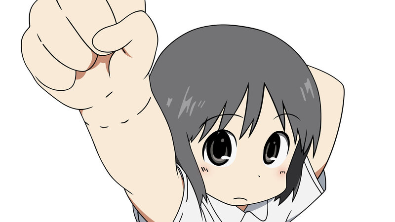 anime character with raised fist