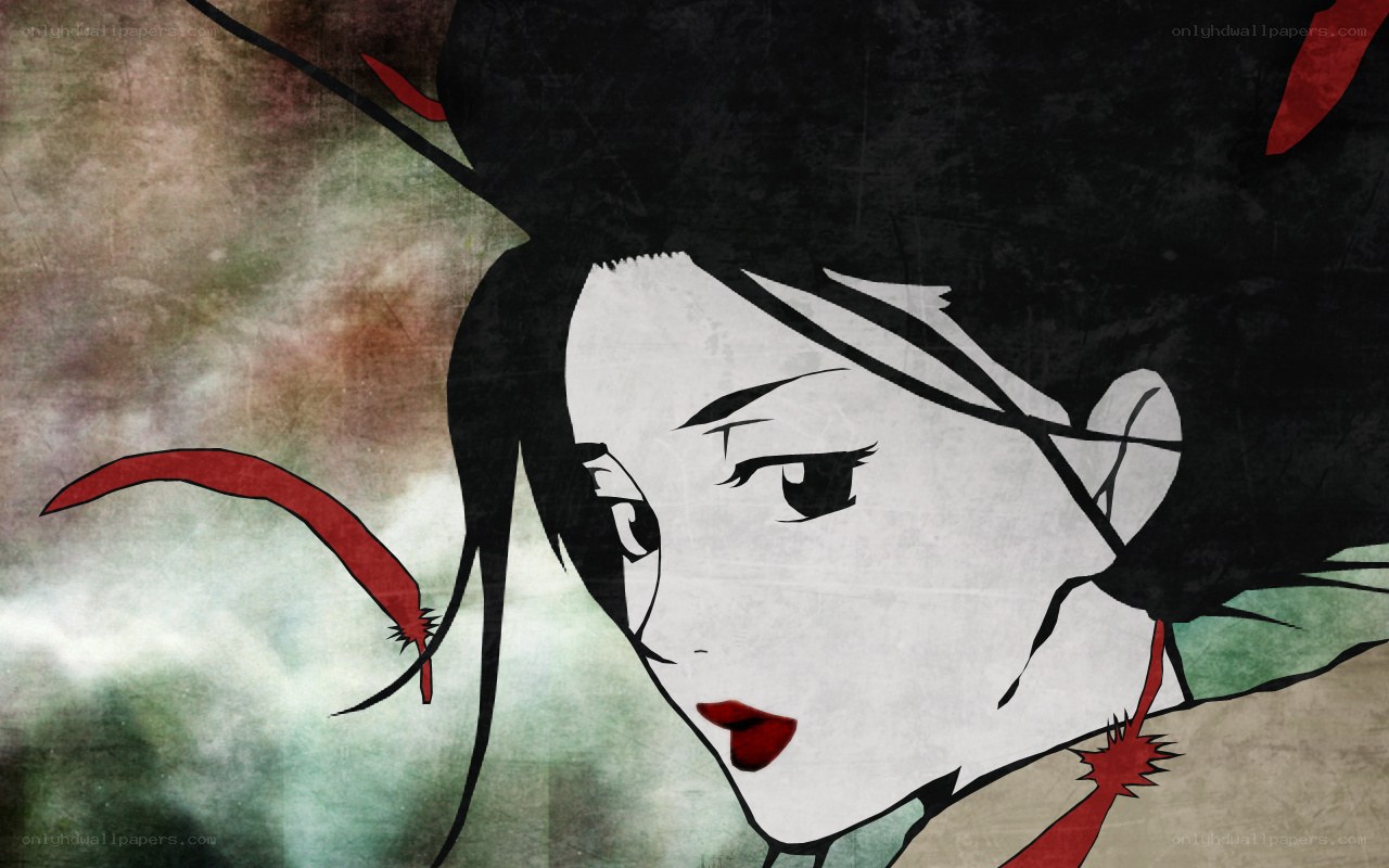 anime character with red accents