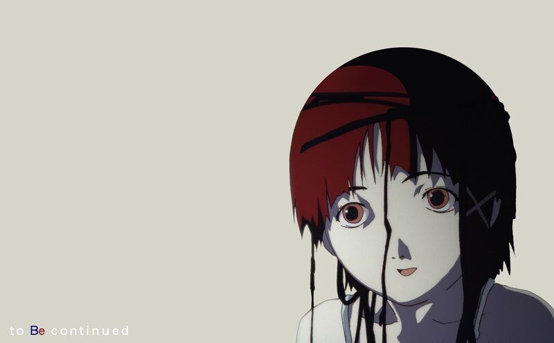Anime Character with Red and Black Hair — White