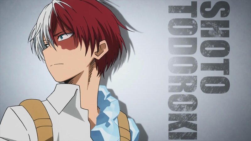 Anime Character with Red and White Hair — Serious