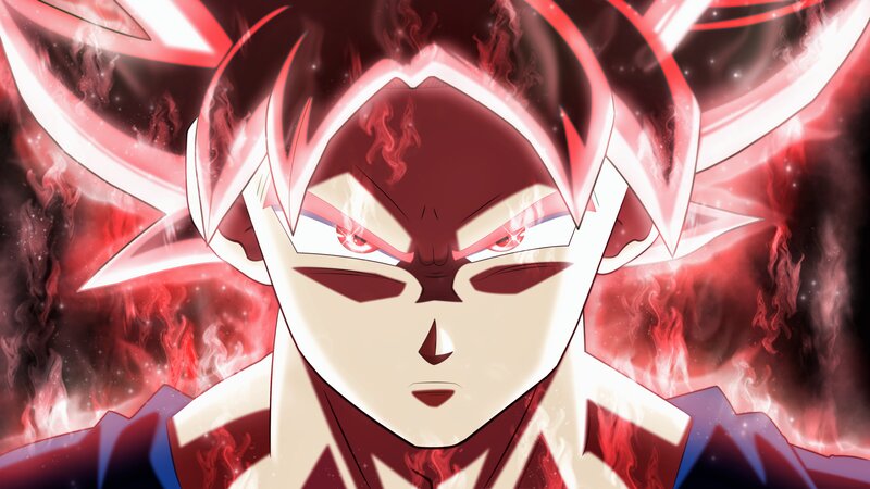 Anime Character with Red Aura