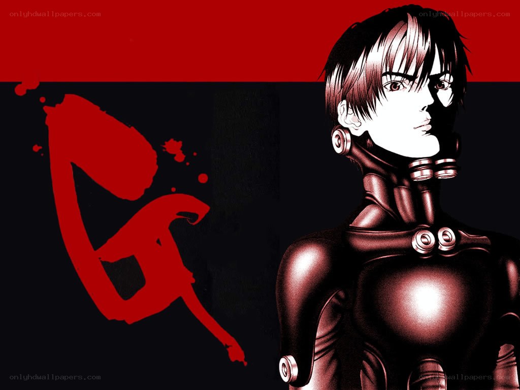anime character with red background