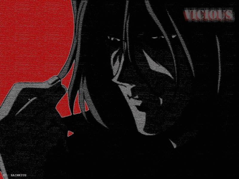 anime character with red background