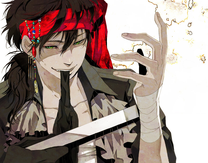 Anime Character with Red Bandana — Dramatic