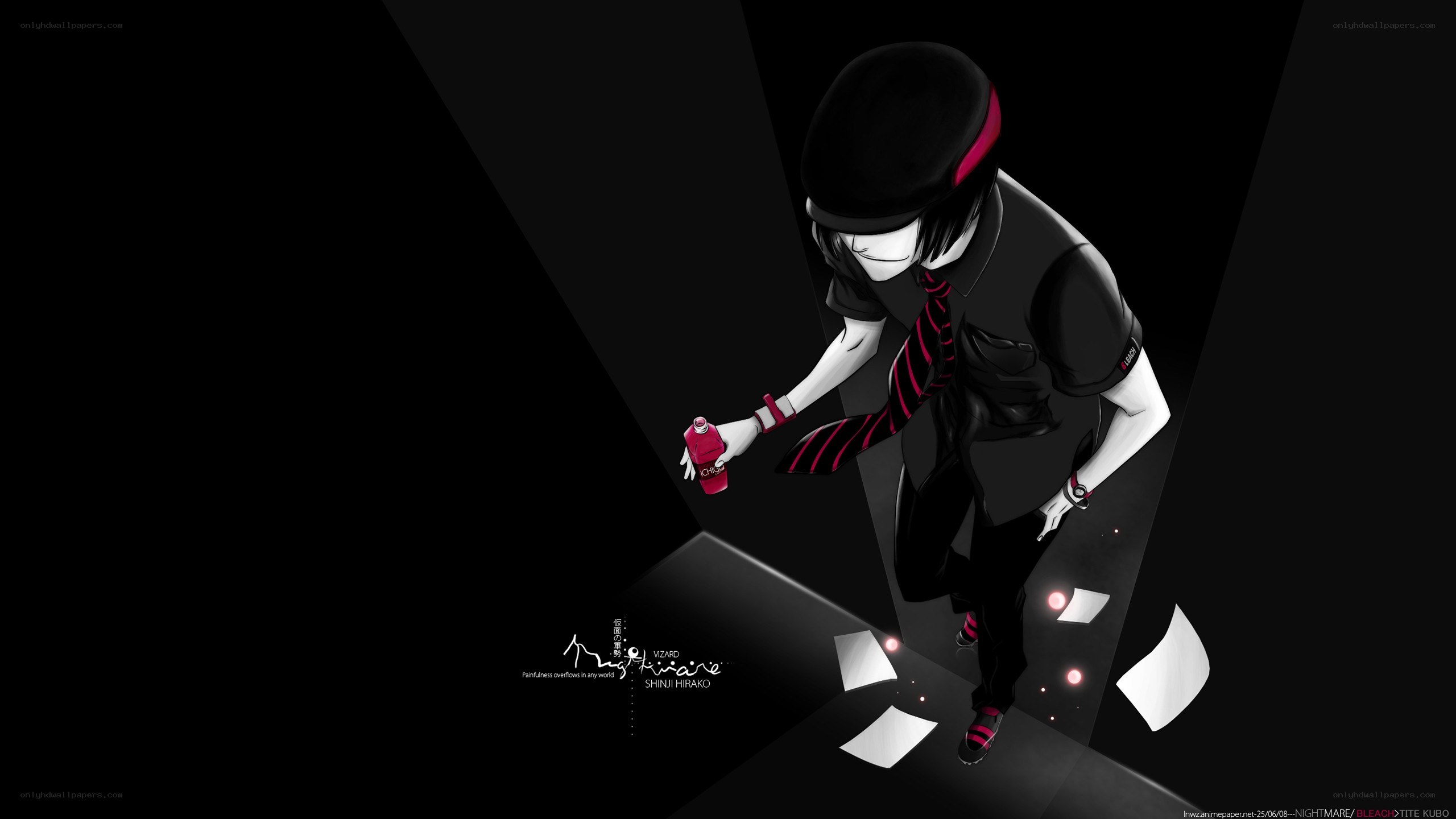 anime character with red bottle