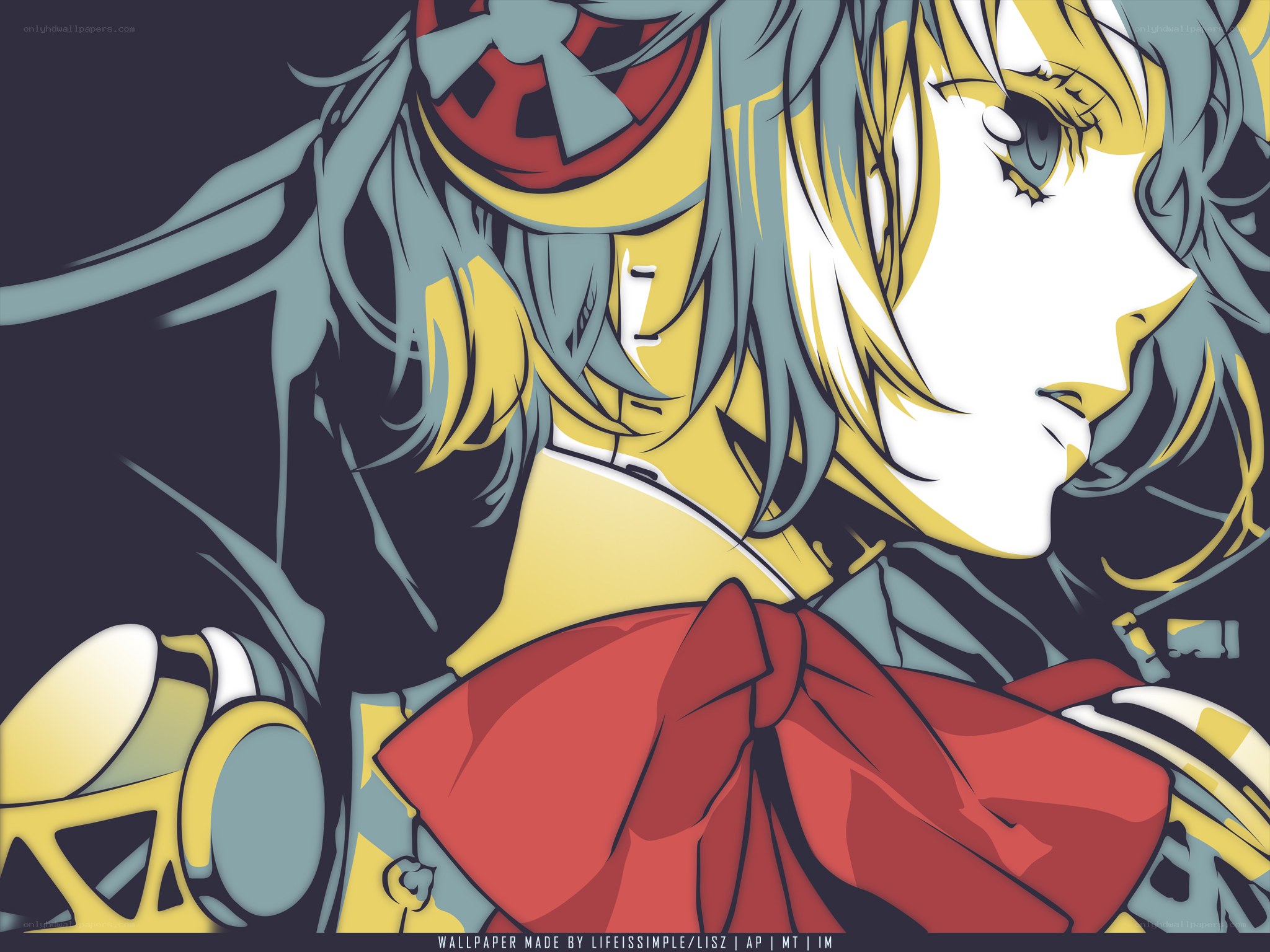 anime character with red bow